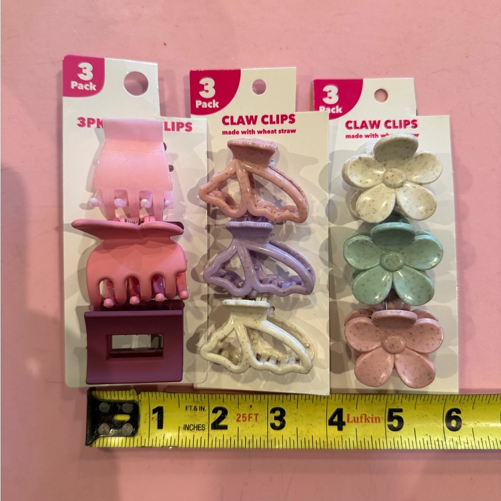 Colorful Claw Clips Set of 9